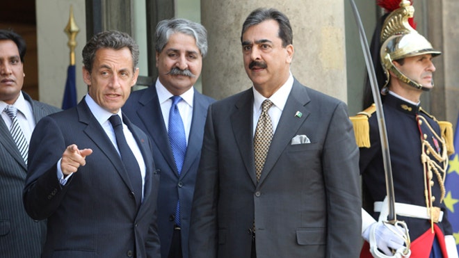Gilani with Sarkozy